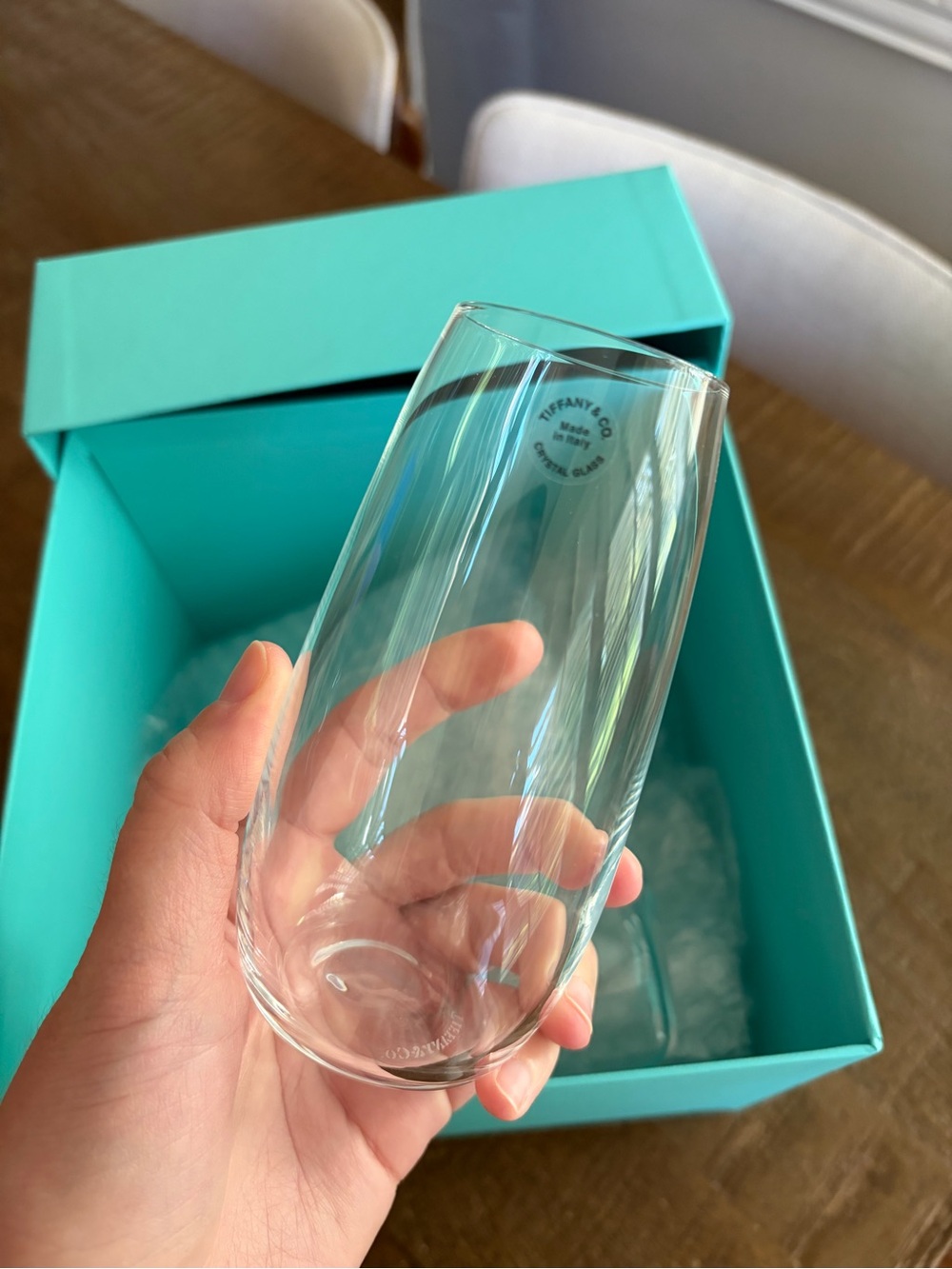 Tiffany & Co. Stemless Flute with Blue Box- set of 4